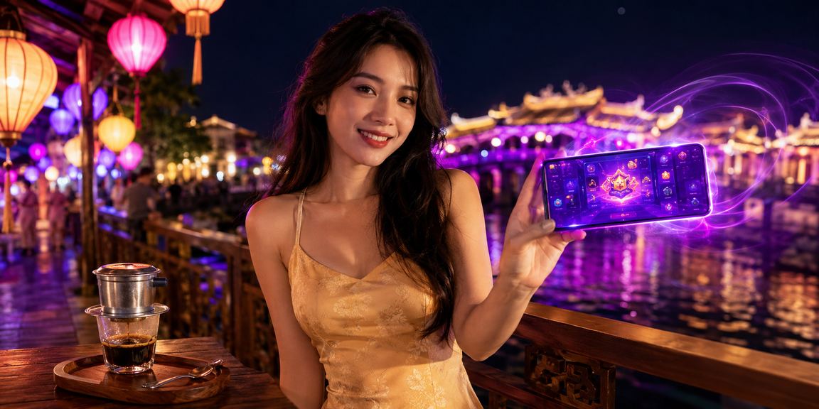 Người dùng trải nghiệm casino trên di động tại quán cà phê Huế