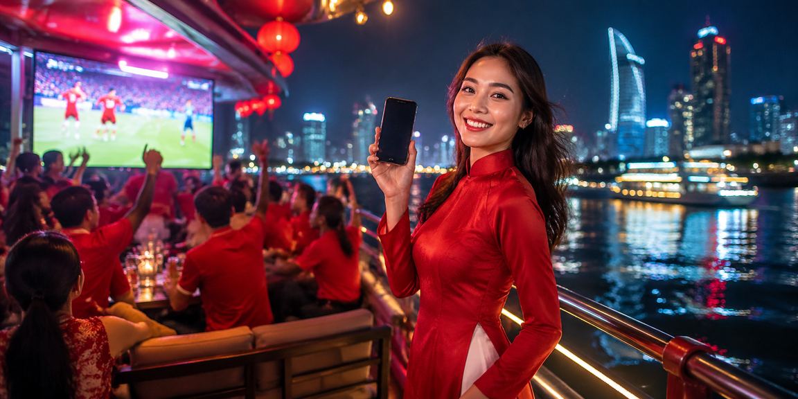 Phụ nữ áo dài đăng ký tài khoản và nhận thưởng tại Sài Gòn